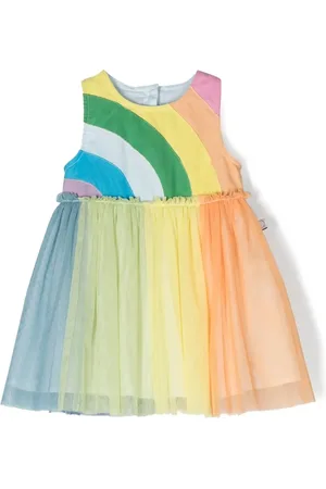 Stella McCartney Rainbow-striped tulle dress