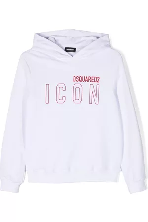 Dsquared2 Hoodies - Icon logo-print detail hoodie - White