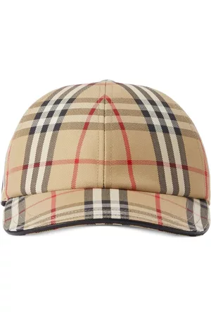 Burberry Check cotton baseball cap - Neutrals