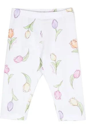 MONNALISA Floral-print stretch-cotton leggings