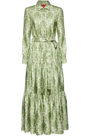 La DoubleJ Long-sleeve tied-waist dress