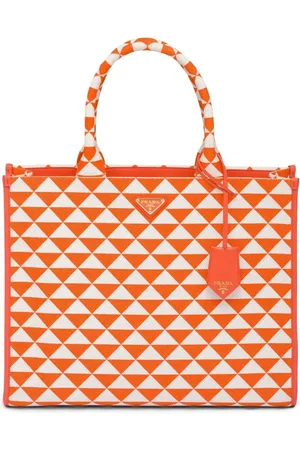 Prada Large Symbole embroidered tote bag