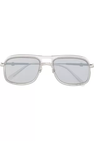 Moncler Square Sunglasses - Square-frame engraved sunglasses - Silver