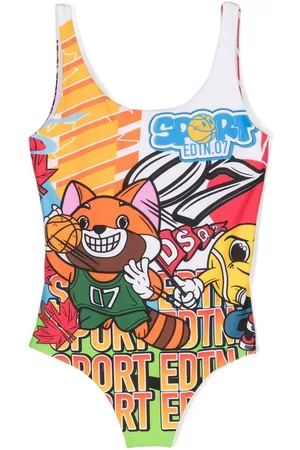 Dsquared2 Girls Swimsuits - Graphic-print swimsuit - Orange