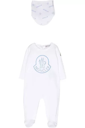 Moncler Bodysuits & All-In-Ones - Logo-print babygrow set - White