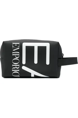 EA7 Logo-print wash bag