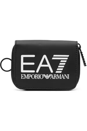 EA7 Logo print wallet - Black