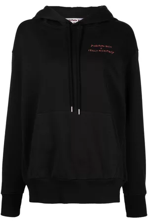 Stella McCartney Graphic-print cotton hoodie - Black