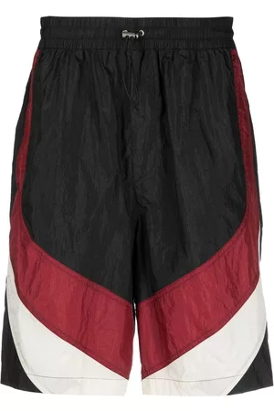 Isabel Marant Men Sports Shorts - Colour-block shell track shorts - Black