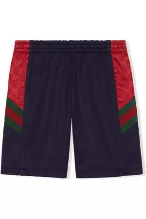 Gucci Web-stripe track shorts - Blue
