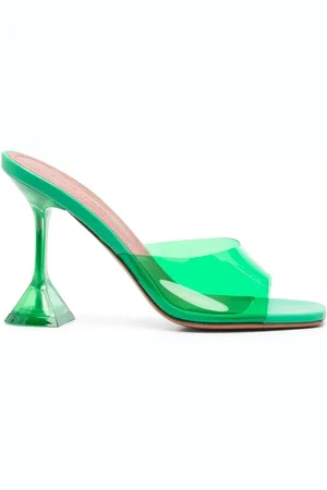 Amina Muaddi 95mm Lupita Glass mules