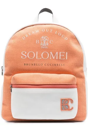 Brunello Cucinelli Rucksacks - Solomei-print detail backpack - Orange