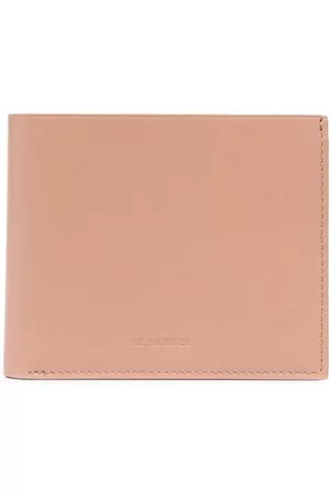 Jil Sander Men Wallets - Leather embossed-logo wallet - Pink