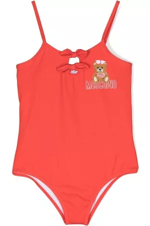 Moschino Teddy Bear-print swimsuit - Red