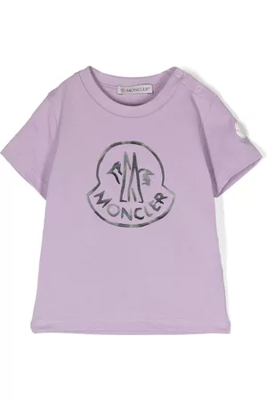 Moncler Logo-print short-sleeve T-shirt - Purple