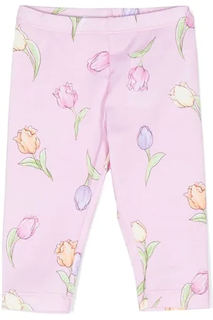 MONNALISA Floral-print stretch-cotton leggings