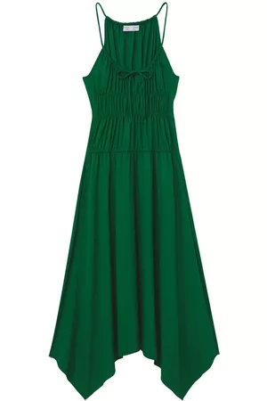 PROENZA SCHOULER WHITE LABEL Women Ruched Dresses - Draped suiting ruched dress - Green