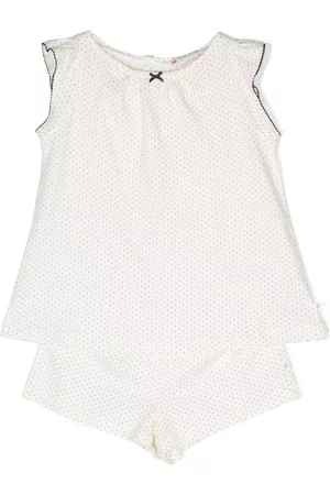 BONPOINT Pajamas - Polka-dot cotton pajama set - White