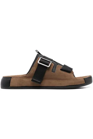 Stone Island Crossover fastening suede slides