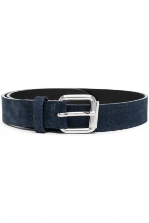FAY KIDS Belts - Buckle leather belt - Blue