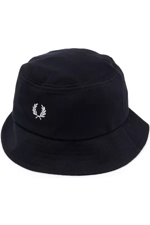 Fred Perry Embroidered-logo bucket hat - Blue