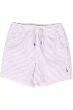 Ralph Lauren Boys Swim Shorts - Polo Pony swim shorts - Pink