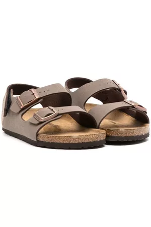 Birkenstock Flat Shoes - Leather flat sandals - Brown