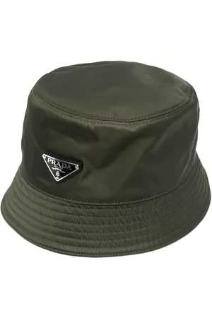 Prada Men Hats - Logo-plaque bucket hat - Green