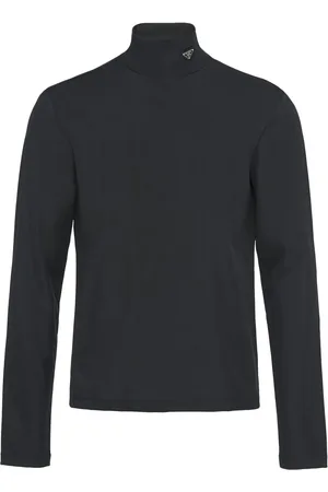 Prada Triangle-logo roll-neck top