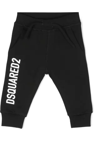 Dsquared2 Sweatpants - Logo-print cotton track trousers - Black