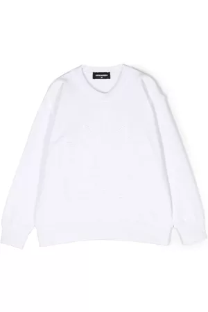 Dsquared2 Boys Hoodies - Long-sleeved cotton sweatshirt - White