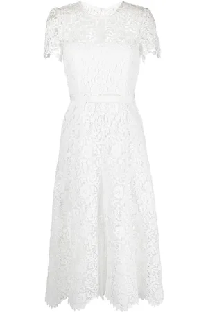 Self-Portrait Floral lace midi dress