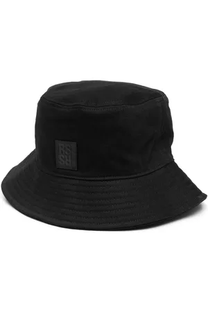RAF SIMONS Hats - Logo-patch bucket hat - Black