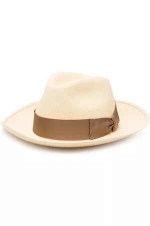 Borsalino Men Bow Ties - Bow-detail trilby hat - Neutrals