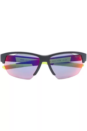 Prada Linea Sport semi-rimless sunglasses - Black