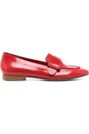 ROBERTO DEL CARLO Patent-finish calf-leather loafers