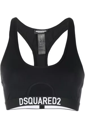 Dsquared2 Women Sports Tops - Logo-underband sports crop top - Black