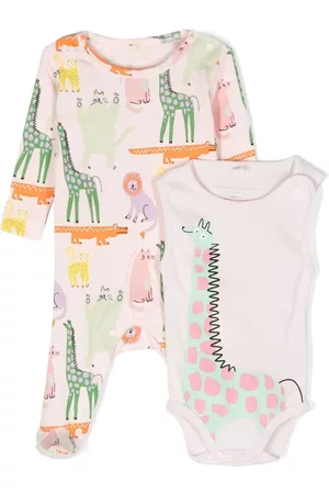 Stella McCartney Bodysuits & All-In-Ones - Giraffe-print babygrow set - Pink