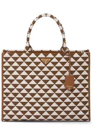 Prada Large Symbole embroidered tote bag
