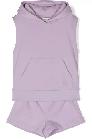 Moncler Shorts - Logo-embroidered track set - Purple