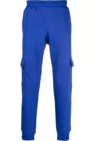 adidas Embroidered-logo cargo track pants - Blue