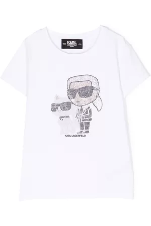 Karl Lagerfeld Boys T-shirts - Rhinestone-embellished T-shirt - White