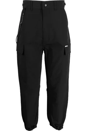 Izzue Men Sweatpants - Elasticated ankles trousers - Black