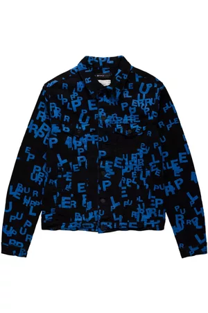 Purple Brand Logo-print denim jacket - Blue