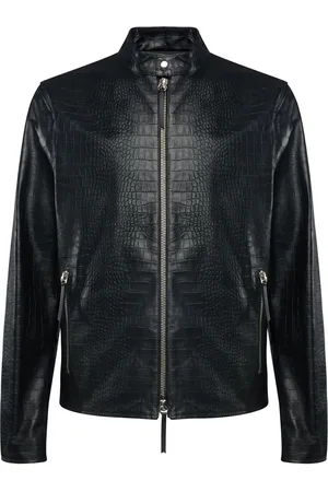 Giuseppe Zanotti Snakeskin effect leather jacket