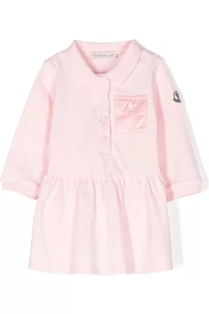 Moncler Polo-collar long-sleeved dress - Pink