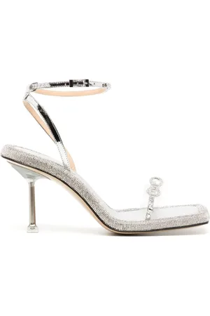 Mach & Mach Crystal-embellished leather sandals