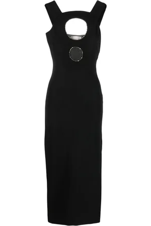 GENNY Round cut-out sheath dress