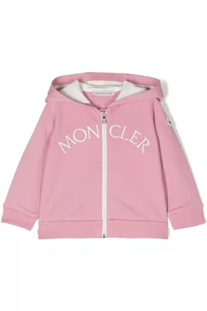 Moncler Bomber Jackets - Embroidered-logo jacket - Pink