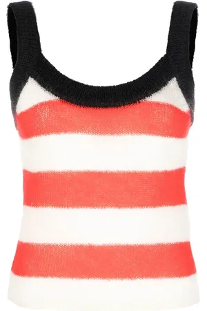 SUNNEI Striped-knit tank top